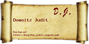 Domsitz Judit névjegykártya